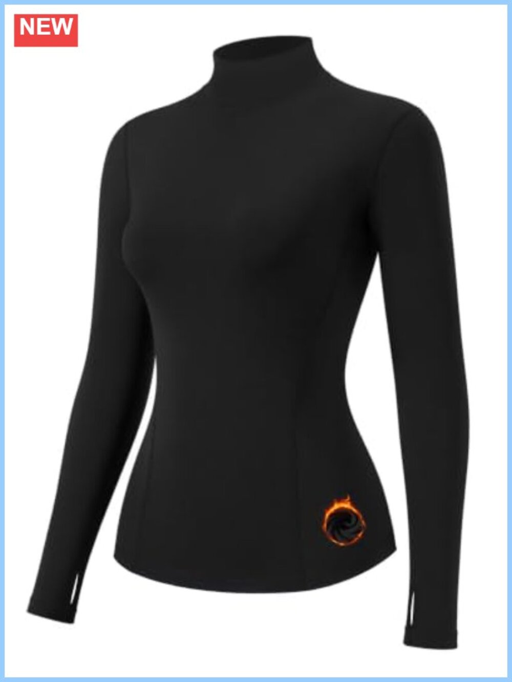 Fleece Lined Thermal Compression Mock Neck Base Layer